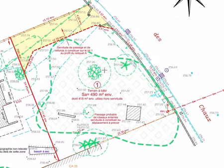 terrain à vendre francheville 419 m2 libre de tout constructeur