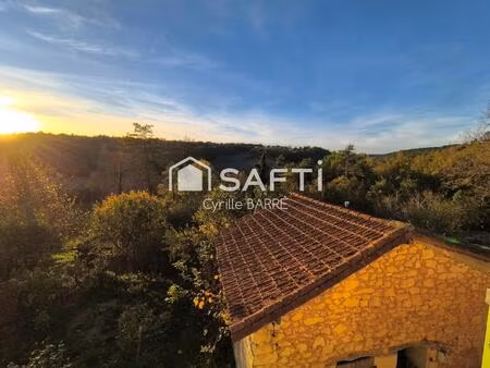maison en pierre avec vue et dépendances sur 2 ha