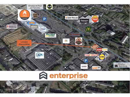 superbe local commercial arras auchan - 470m2