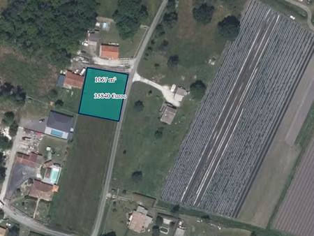 vente terrain 1067 m² à reignac (33860)  35 840 €
