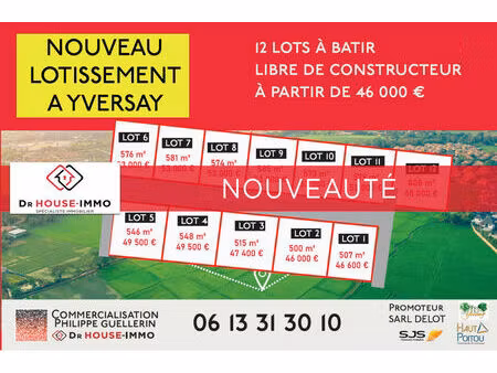 nouveau lotissement à yversay