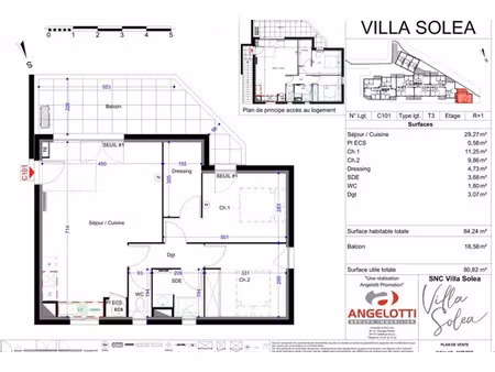 vente appartement 3 pièces 64 m² à vic-la-gardiole (34110)  309 900 €