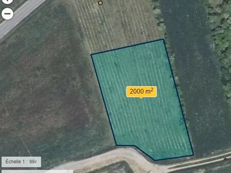 terrain constructible 2000m2