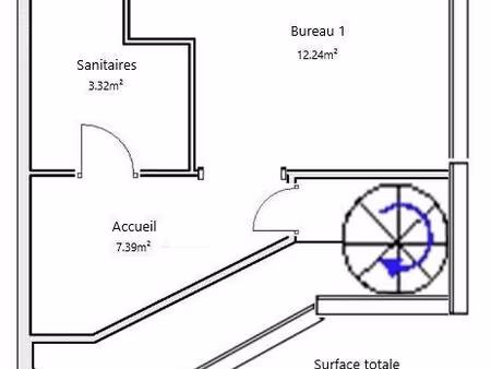 bureaux lumineux de 23 m2 proche gare thonon avec parking