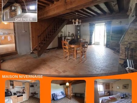 maison 96m2 avec dépendances et grand terrain au cœur d’un petit village nivernais