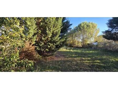 eaunes  terrain plat boisé d'environ 800 m² proche centre ville