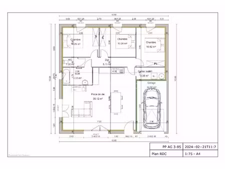 terrain de 391 m² à genas