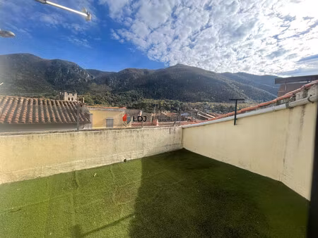 arles-sur-tech – spacieux t4 à rénover avec terrasse et pote