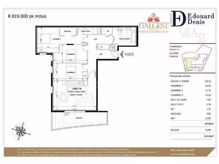 frontière monaco – travaux en cours – villa 33 – lot n°1405