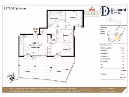 frontière monaco – travaux en cours – villa 33 – lot n°1602