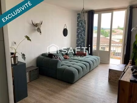 appartement t3 traversant de 56 m² avec parking
