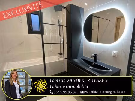 a vendre villa neuve contemporaine  plain-pied env 90 m2  garage et terrain piscinable à..