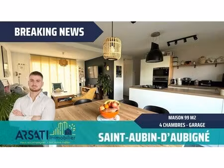 maison - 99m2 - 4 chambres - garage