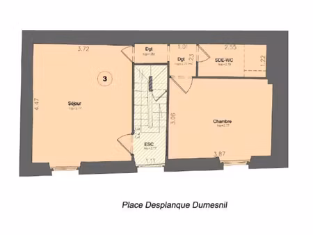 a vendre - appartement carentan les marais 2 pièce(s) 32 m2