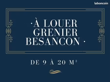 location grenier / box stockage - surface de 9 à 20 m² - besancon