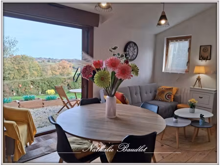 chalet en bois 3 pièces avec vue imprenable sur la campagne