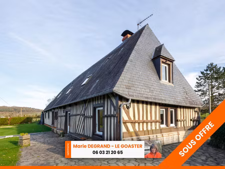 dozulé - maison normande - 175 m2 - 4 chambres dont 2 rdc - terrain 2860 m2 - garage atten
