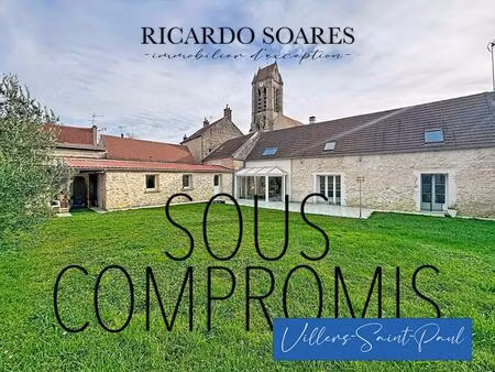 60870 villers-saint-paul / longère rénovée / 213m² au sol / grand séjour 60m² / 4 chambres