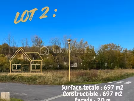 vente terrain 697 m² à neufchâtel-sur-aisne (02190)  51 000 €