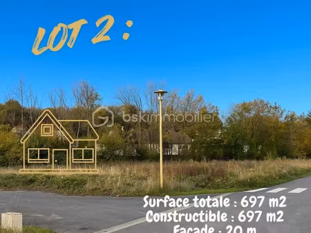 vente terrain 697 m² à neufchâtel-sur-aisne (02190)  68 000 €