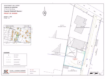 vente terrain 351 m² à dax (40100)  60 000 €