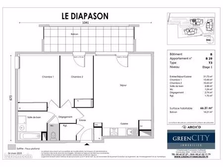 location appartement t3