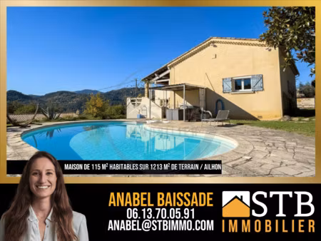 maison individuelle avec piscine à ailhon