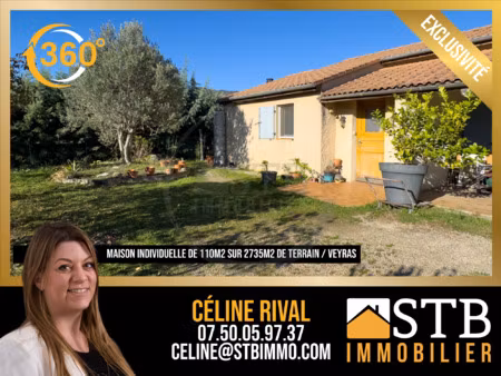 maison individuelle de plain-pied de 110m2 sur 2735m2 de ter