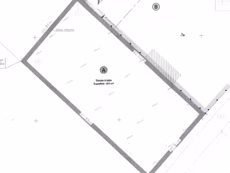 vente terrain 877 m²