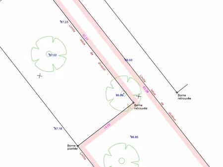 vente terrain à bâtir 565 m²