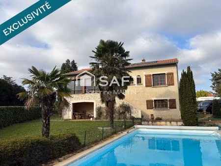 maison t4  88m2  piscine 10x5m  garage  abri camping car