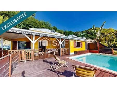 vue mer  piscine & charme bois à sainte-marie