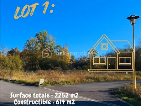 vente terrain 2252 m² à neufchâtel-sur-aisne (02190)  55 000 €