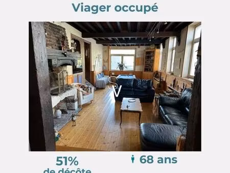 viager occupé - maison t5 de 184 m2 avec parking - monsieur 68 ans