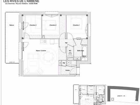 vente appartement 4 pièces 71 m² riom (63200)