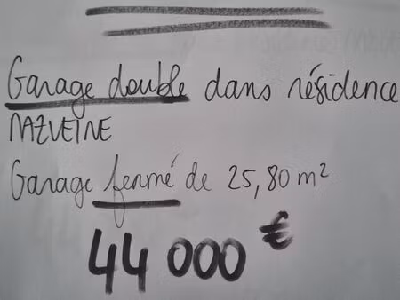garage double a vendre