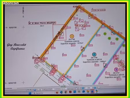 terrain 1 571 m² courcelles les semur
