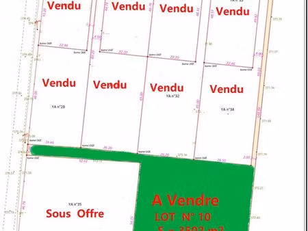 terrain constructible plat 3502 m² à biozat – zone pavillonnaire ensoleillée 15min vichy