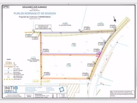 terrain à bâtir 890m2 soulaines sur-aubance  115.000