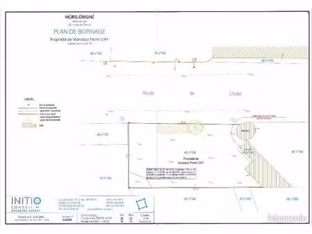 terrain à bâtir 600m2 mûrs-érigné  195.000