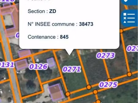 terrain + chemin accès sardieu 60 000