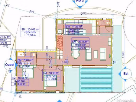 terrain constructible avec villa 150m²