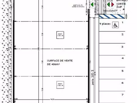 local commercial 513 m² saint martin d'heres