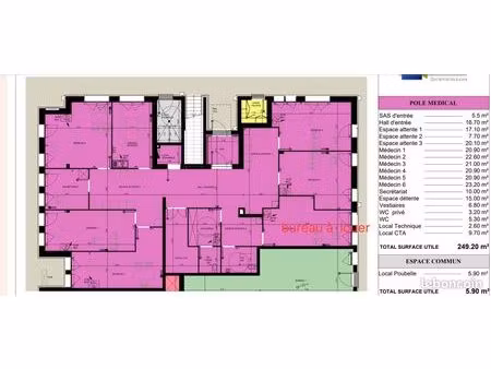 location d'un bureau médical ou paramédical
