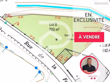 terrain 700 m² perdreauville