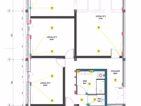 locaux de 16m2  20m2  26m2  77m2 à louer - bordeaux brazza