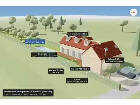 terrain lavacourt 1558 m2 - possibilite 2 maisons !!!