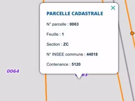 vend terrain agricole 5000m2