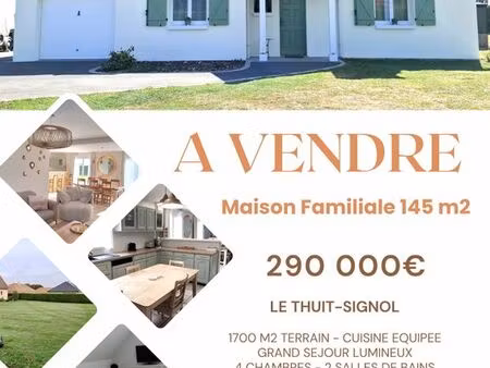 maison familiale 145 m2 -4 chambres - le thuit-signol