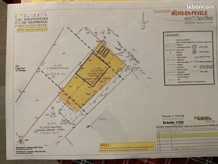 terrain 332 m² mons en pevele